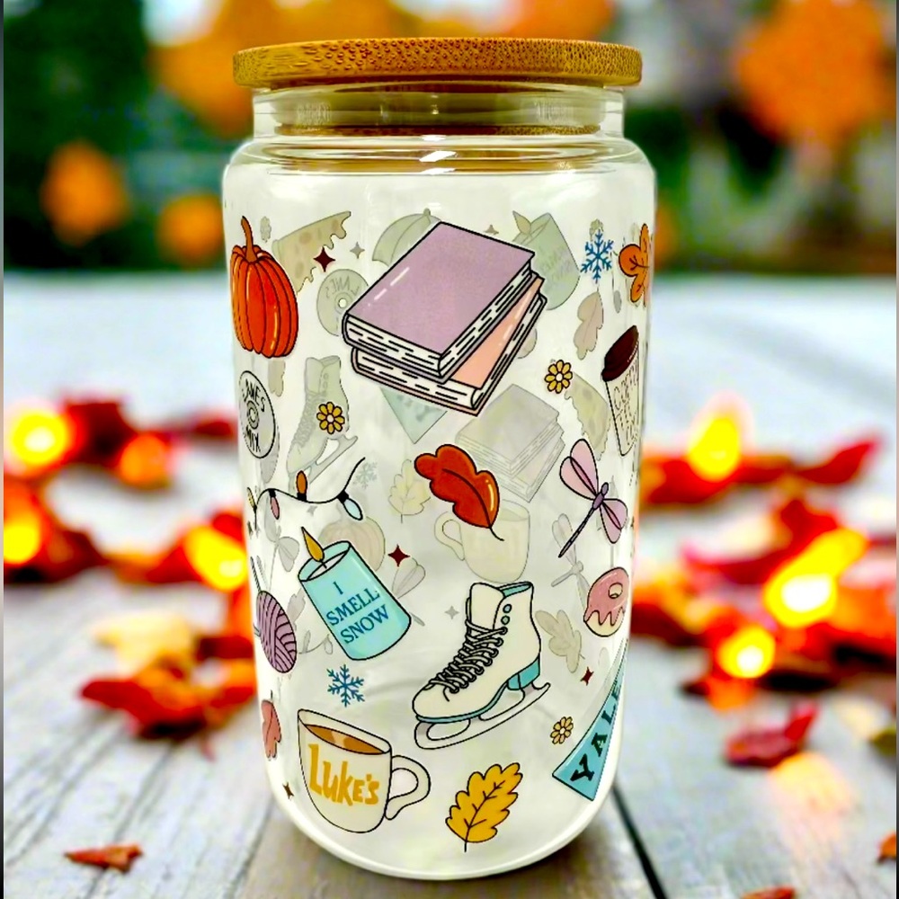☁️ HANDCRAFTED BY MINTCLOUDNINE - CAN GLASS CUP - GILMORE GIRLS INSPIRED 🍂